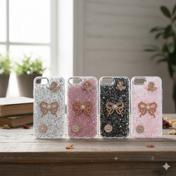 Apple iPhone 7 Glitter Butterfly Stone Mobile Cover