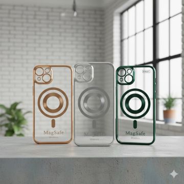 Apple iPhone 14 Soft Multi Camera Protection Cover - Chrome Border Mobile Cover