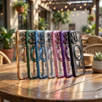 Apple iPhone 15 Pro Max Soft Multi Chrome Border Camera Protection Cover