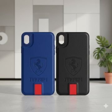 Apple iPhone X Max Multicolour Soft Ferrari Style Leather Cover