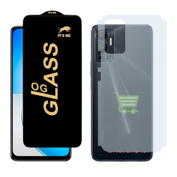 Infinix Hot 12 Combo: OG Glass Screen Protector + Carbon Back Skin