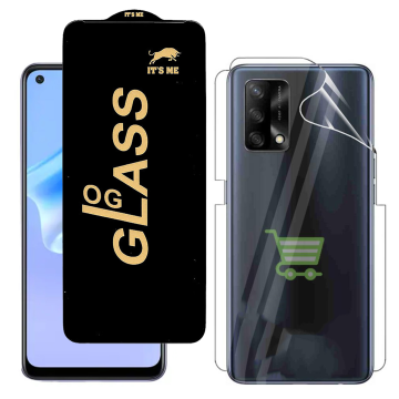 Oppo A95 Protection Pack: OG Glass + Clear Back Jelly Film