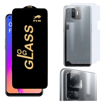 Oppo F19 Pro 3-in-1 Kit: OG Glass + Carbon Back Camera Protector