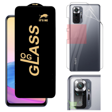 Redmi Note 10 Pro 360¬∞ Clear Kit: OG Glass + Back Jelly Camera Guard