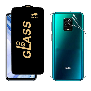 Redmi Note 9 Pro Max Protection Pack: OG Glass + Clear Back Jelly Film