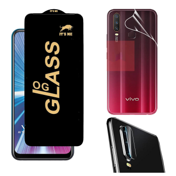 Vivo Y17 360¬∞ Clear Kit: OG Glass + Back Jelly Camera Guard