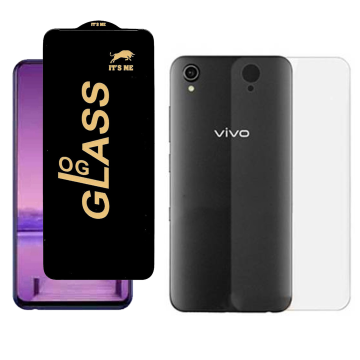 Vivo Y90 Combo: OG Glass Screen Protector + Carbon Back Skin