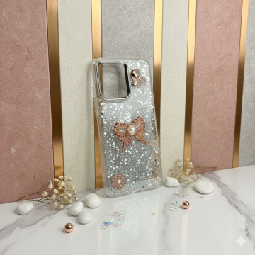 Oppo A5x Glitter Butterfly Stone Mobile Cover