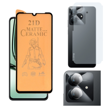 3-in-1 360 Bundle for Realme Note 60X: Ceramic + Matte Camera