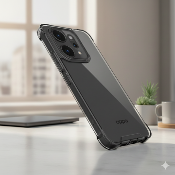 Oppo Reno 14 Transparent Extra Bumper Anti Shock Soft Crystal Clear Case Mobile Cover