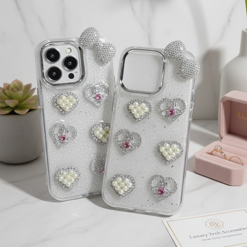 Apple iPhone 14 Pro Stone Glitter Camera Protection Mobile Cover