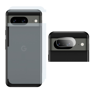 Google Pixel 8 Rear Combo: Carbon Fiber Skin + Camera Lens Protector