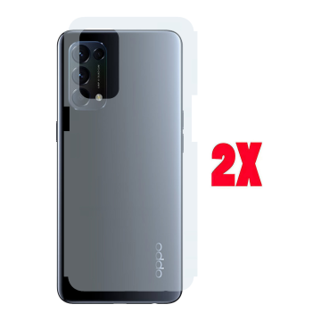 (2-Pack) Oppo Reno 5 Back Protector Carbon Fiber Matte Sheet
