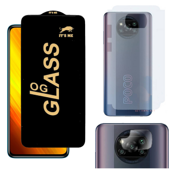 Poco X3 Pro 3-in-1 Kit: OG Glass + Carbon Back Camera Protector