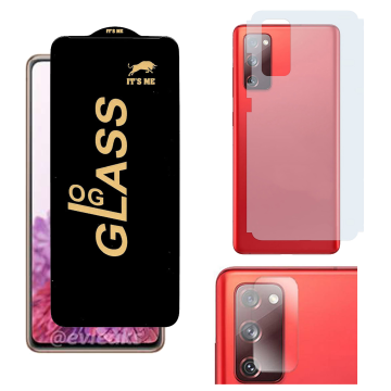 Samsung S20 FE 3-in-1 Kit: OG Glass + Carbon Back Camera Protector