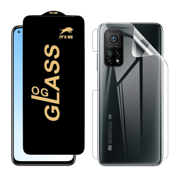 Xiaomi 10T Protection Pack: OG Glass + Clear Back Jelly Film