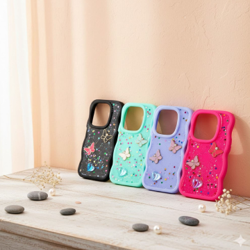 Infinix Hot 40 Pro Glitter Butterfly Style Back Cover
