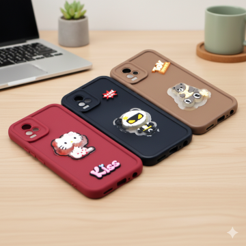 Vivo V20 Kitty Blinking Lights Soft Mobile Cover