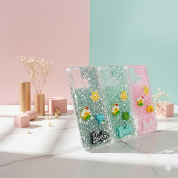 Infinix Hot 12 Play Barbie Fancy Glitter Girls Back Cover Multi Colour Case Stylish Protection