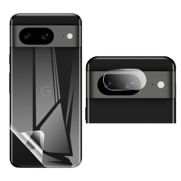 Google Pixel 8 Clear Back Kit: Jelly Film + Camera Lens Protector