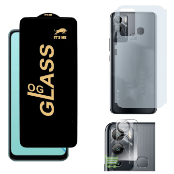 Infinix Hot 12i 3-in-1 Kit: OG Glass + Carbon Back Camera Protector