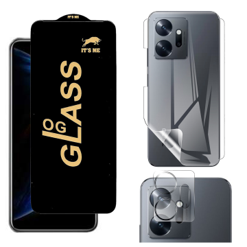 Infinix Zero 20 Clear Protection: OG Glass + Back Jelly Camera Lens