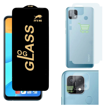Oppo A15 3-in-1 Kit: OG Glass + Carbon Back Camera Protector