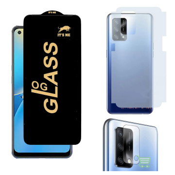 Oppo F19 3-in-1 Kit: OG Glass + Carbon Back Camera Protector