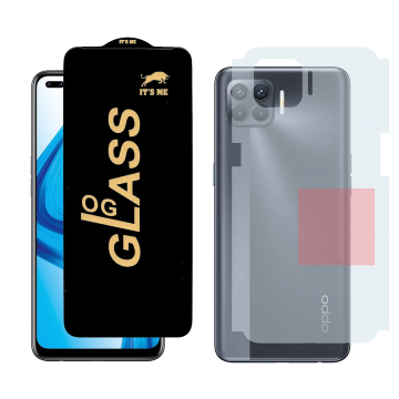 Oppo F17 Pro Combo: OG Glass Screen Protector + Carbon Back Skin