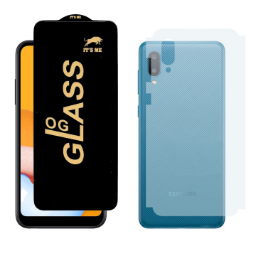Samsung A02 Combo: OG Glass Screen Protector + Carbon Back Skin