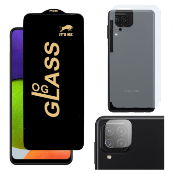 Samsung A22 4G 3-in-1 Kit: OG Glass + Carbon Back Camera Protector