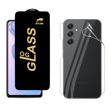 Samsung A54 Protection Pack: OG Glass + Clear Back Jelly Film