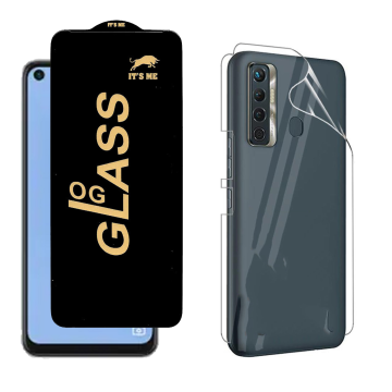 Tecno Camon 17 Protection Pack: OG Glass + Clear Back Jelly Film