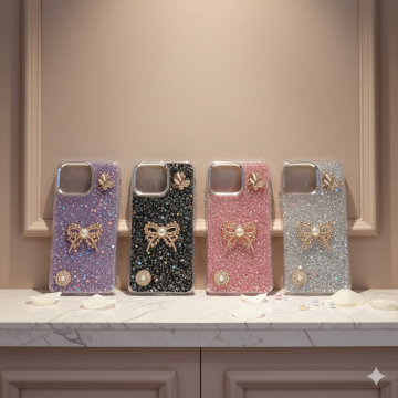 Tecno Spark 40c Glitter Butterfly Stone Mobile Cover