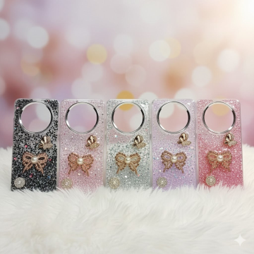 Oppo Reno 12F Glitter Butterfly Stone Mobile Cover