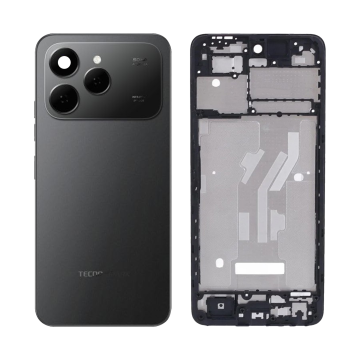 Tecno Spark 40 Full Body Housing - Complete Casing with Middle Frame, Back Door, Buttons & Lens Black