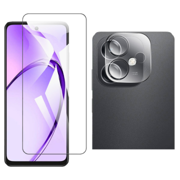 Oppo A3 Glass Protector Polish Screen Tempered + Back Rear Camera 9H Gorilla Flexible Protectior