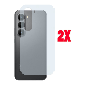 Infinix Hot 60 Pro Plus Back Protector Carbon Fiber Matte Soft Skin Sheet For - 2Pcs