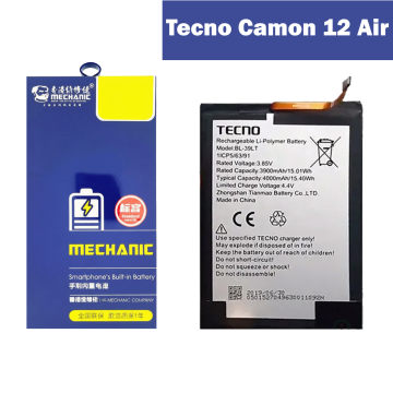 Tecno Camon 12 Air Battery Replacement - Mechanics 4000mAh (BL-39LT)