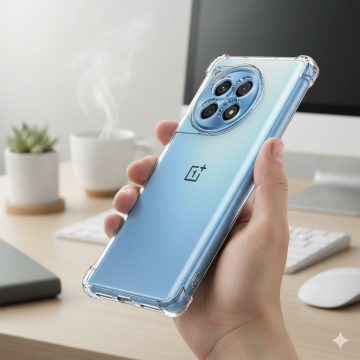 OnePlus 12R Transparent Anti-Shock Bumper Case Mobile Cover