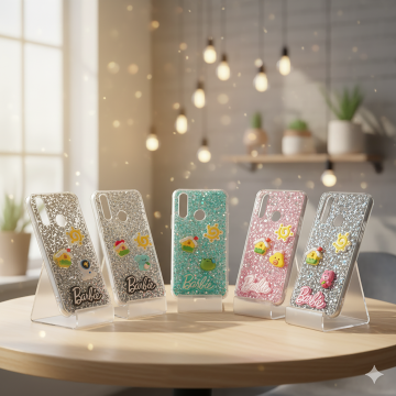 Vivo Y12 - Y15 Y17 Barbie Fancy Glitter Girls Back Cover Multi Colour Case Stylish Protection