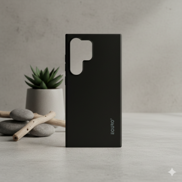 Samsung Galaxy S24 Ultra Matte Black European Plain Shockproof Mobile Cover