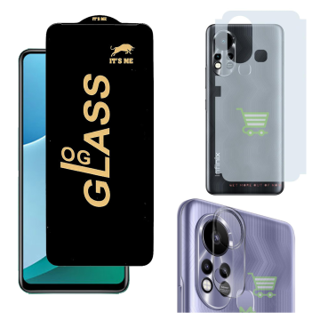 Infinix Hot 11s Ultimate Kit: OG Glass + Carbon Back Camera Lens