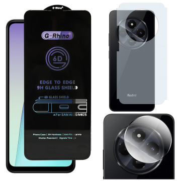 Redmi 14C 3-in-1 Kit: OG Glass + Carbon Back Camera Protector