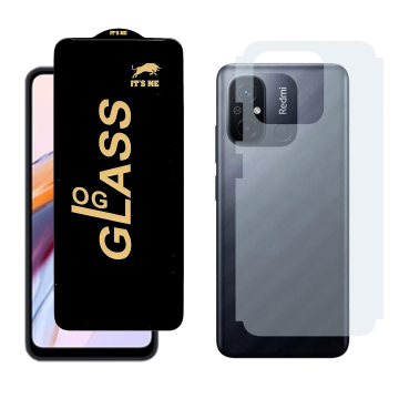 Redmi 12C Combo: OG Glass Screen Protector + Carbon Back Skin