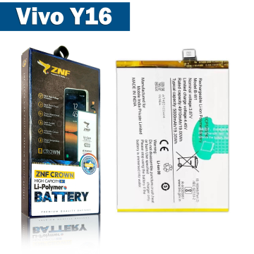 Vivo Y16 Battery Replacement - ZNF 5000mAh (B-W1)