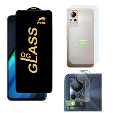 Infinix Note 12 3-in-1 Safety: OG Glass + Carbon Back Camera Lens