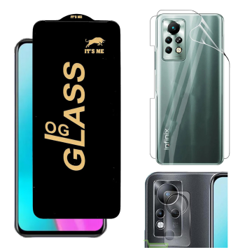 Infinix Note 11 Clear Bundle: OG Glass + Back Jelly Camera Lens