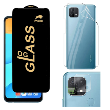 Oppo A15 360¬∞ Clear Kit: OG Glass + Back Jelly Camera Guard