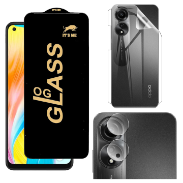 Oppo A78 4G 360¬∞ Clear Kit: OG Glass + Back Jelly Camera Guard
